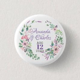 Färglös Blommigt Utandning Ram Knapp