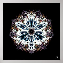 Färglös blomning 2 (färglöst mönster) poster