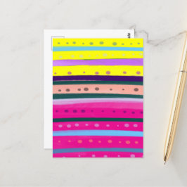 Färglös bohemisk Abstrakt Art Vykort