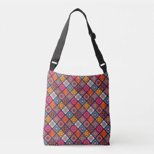 färglös boho stil axelväska