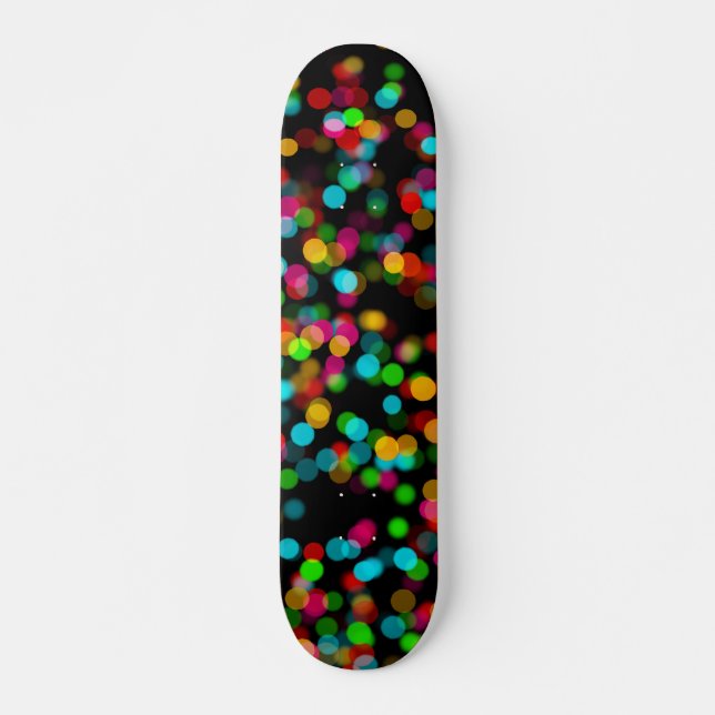 Färglös bokeh-design mini skateboard bräda 18,5 cm (Framsida)