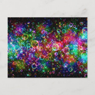Färglös bubbeldesign vykort
