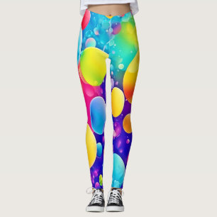 Färglös bubbelkonst Abstrakt Leggings