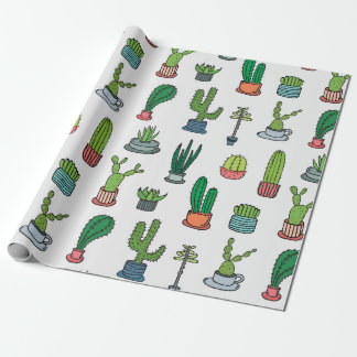 Färglös Cacti-samling Presentpapper