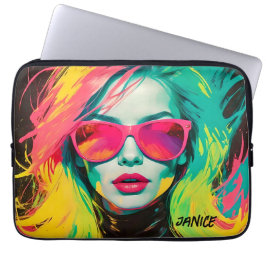 Färglös Chic PEG Art Honlig Rosa Sunglass Laptop Fodral