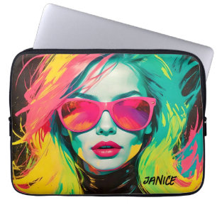 Färglös Chic PEG Art Honlig Rosa Sunglass Laptop Fodral