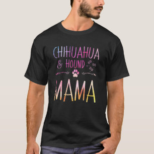 Färglös Chihuahua och hackad Mamma Rolig hund molo T Shirt