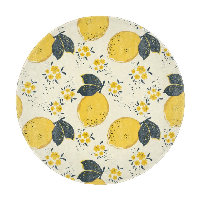 Färglös citrusfrukt, citronblomman mönster. (Framsidan)