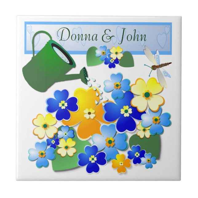 Färglös dekodesign för konsthandlingar kakelplatta (Framsidan)