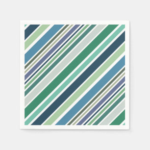 Färglös diagonal rand-design pappersservett