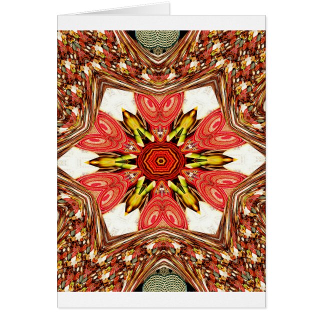 Färglös doodle-flora, sömlös stjärna.jpg hälsningskort (Framsidan)