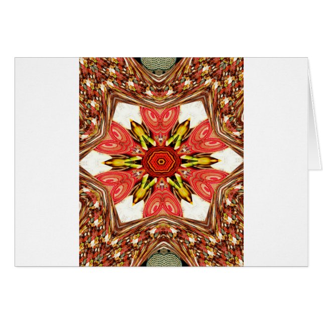 Färglös doodle-flora, sömlös stjärna.jpg hälsningskort (Framsidan Horizontal)