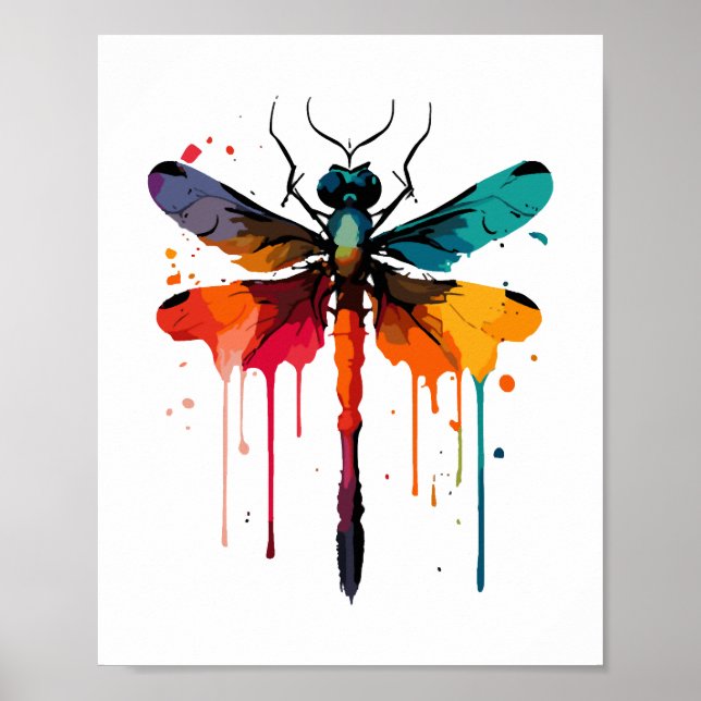 färglös Dragonfly Poster (Framsidan)