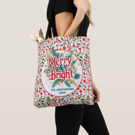 Färglös Elegant Jul Red White Party Gift Tygkasse