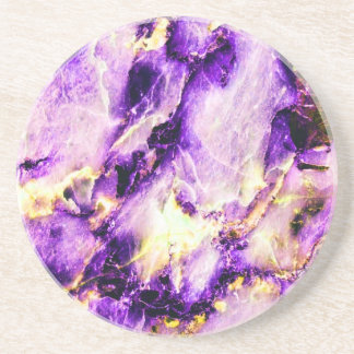 Färglös Elegant Marble Lila Rosa och Guld Underlägg