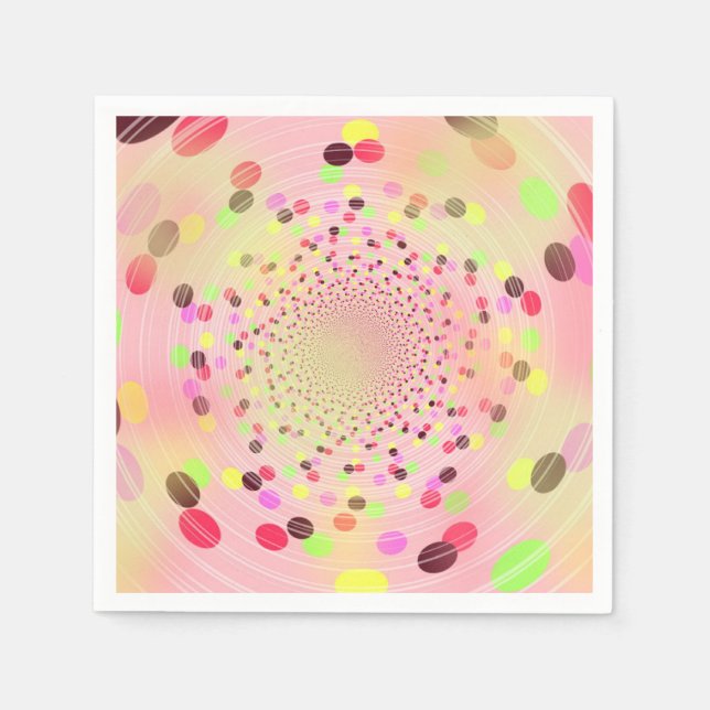 Färglös explosion av godispunkter pappersservett (Framsidan)