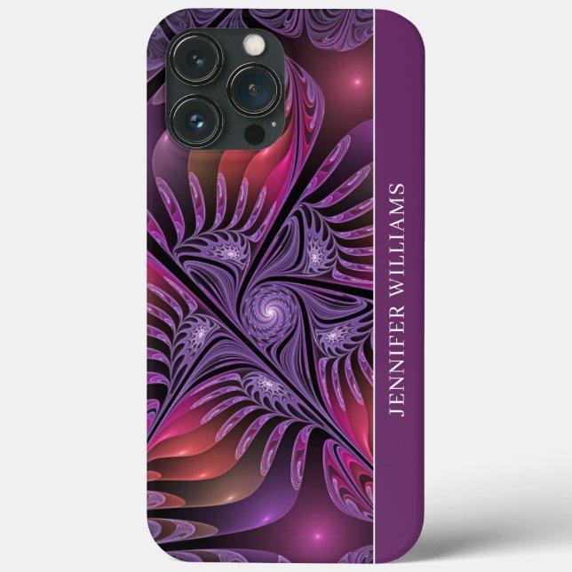 Färglös Fantasy-Abstrakt Modern Fractal Art Namn (Baksida)