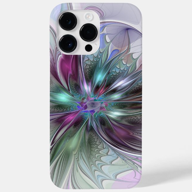 Färglös Fantasy-Abstrakt Modern Fractal Flower (Baksida)