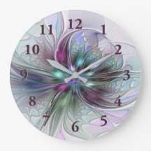 Färglös Fantasy-Abstrakt Modern Fractal Flower