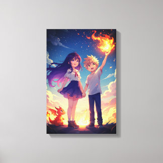 Färglös Fantasy Wall Art-för barn Canvastryck