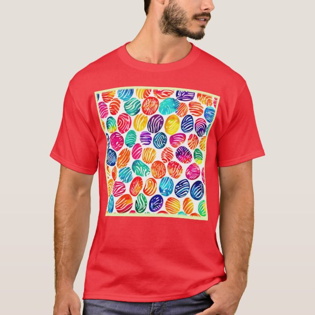 Färglös fingeravtrycksbild t shirt (Framsida)