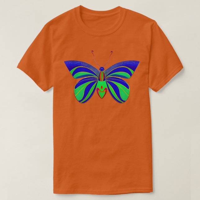 färglös fjäril 1 t shirt (Design framsida)