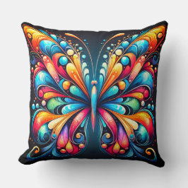 Färglös fjärilskonst | Svensfärgad natur-inspirera Kudde