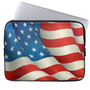 Färglös Flagga i USA Laptop Fodral
