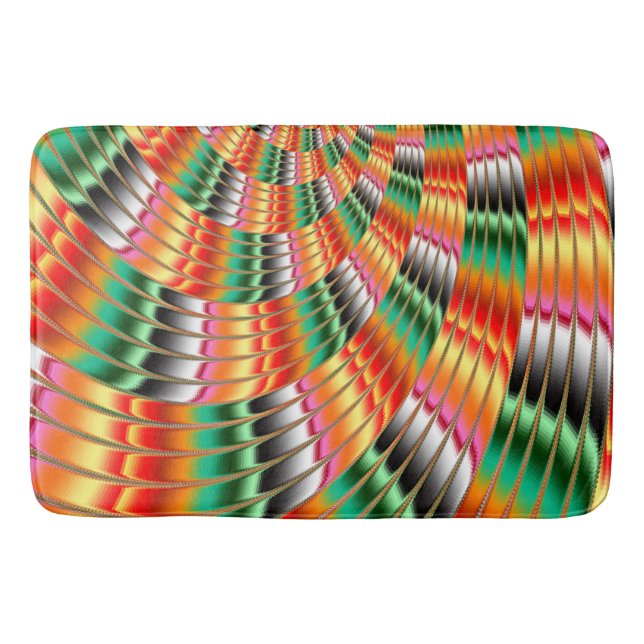 Färglös formgivning av streck badrumsmatta (Framsidan)