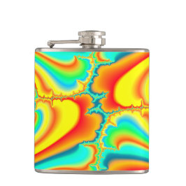 Färglös fraktal psykedelisk anpassningsbar fickplunta