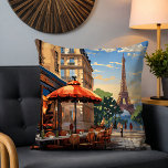 Färglös Fransk Cafe Eiffel Torn Paris Frankrike Kudde<br><div class="desc">Den färgstarka Fransken Cafe Eiffel Torn Paris Frankrike Dekorativ kudde Cushion har en färgstark Fransk och arkitektur med Eiffel Torn i bakgrunden. Skapat av Evco Studio www.zazzle.com/store/evcostudio</div>