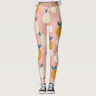 Färglös frukt, sömlös bakgrund mönster. leggings