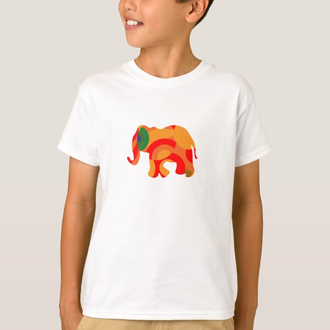 färglös geometrisk elefant t shirt (Framsida)