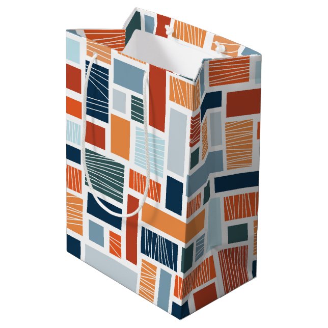 Färglös geometrisk utformning av Mid Century stil (Baksidan Vinklad)