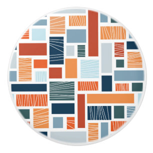 Färglös geometrisk utformning av Mid Century stil Knopp