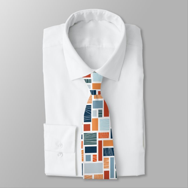 Färglös geometrisk utformning av Mid Century stil Slips (Bunden)