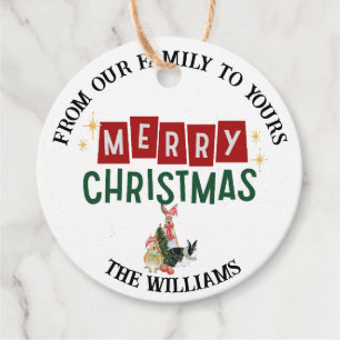 Färglös God jul-text Klekt julklapp Gåvor Etiketter