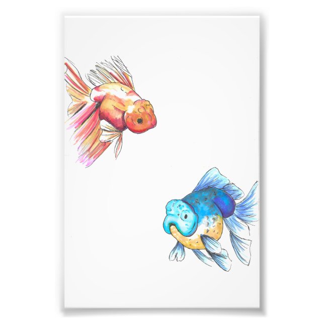 Färglös Goldfish-utskrift Fototryck (Framsidan)