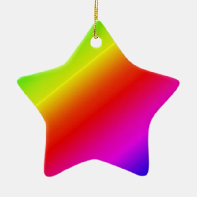 Färglös gradient diagonal övergång för regn julgransprydnad keramik (Framsidan)