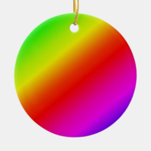 Färglös gradient diagonal övergång för regn julgransprydnad keramik