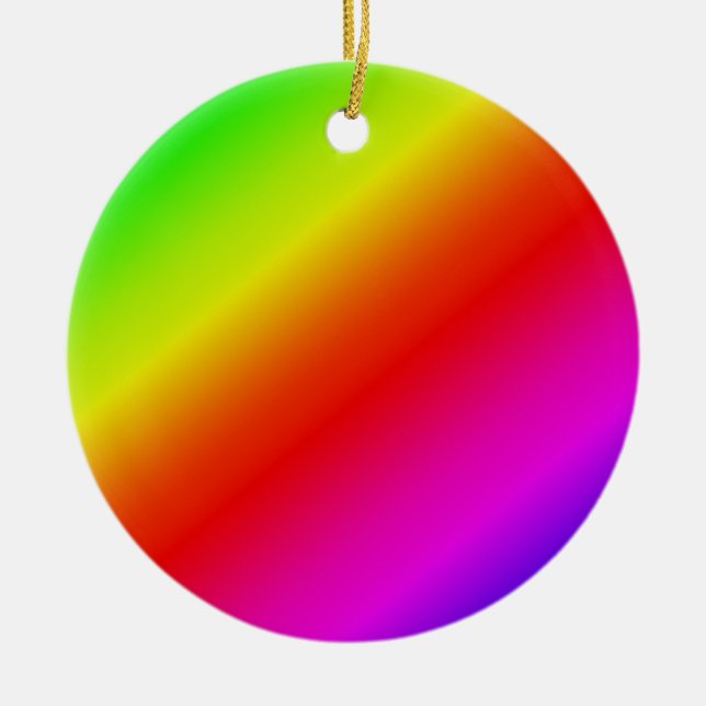 Färglös gradient diagonal övergång för regn julgransprydnad keramik (Framsidan)