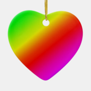 Färglös gradient diagonal övergång för regn julgransprydnad keramik