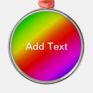Färglös gradient diagonal övergång för regn julgransprydnad metall