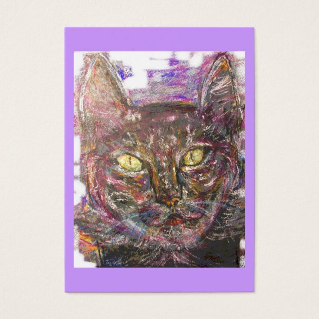 färglös grek katt visitkort (Framsidan)