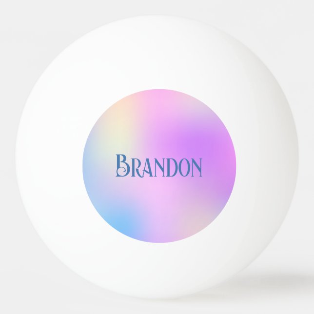 Färglös holografisk bakgrund pingisboll (Framsidan)