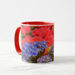 Färglös Hydrangea Blomsterträdgård Nature Mugg