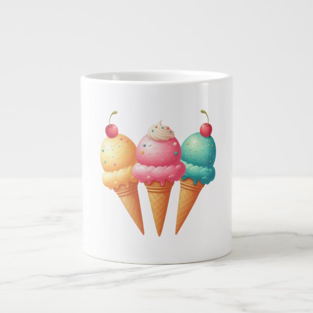 Färglös iskräm jumbo mugg (Framsidan)