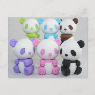färglös japansk Anime Kawaii Panda Vykort