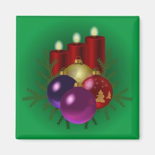 Färglös jul magnet