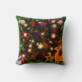 Färglös jul och nyår Dekorativ kudde